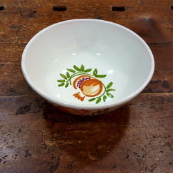 Ceramic salad bowl pomegranate decoration handmade by artgiani.