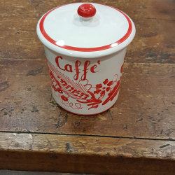 Italian Coffee container in ceramic made in italy