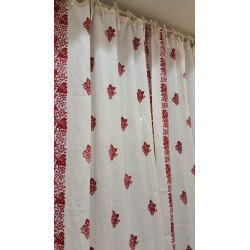 Beautiful artisan curtains with grape print.