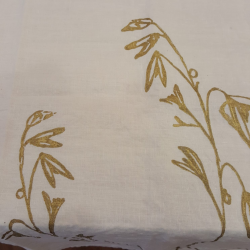 Crumpled natural linen tablecloth Mourous collection