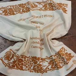 Dishcloth with piadina recipe romagnole prints