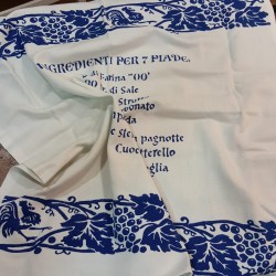 Dishcloth with piadina recipe romagnole prints