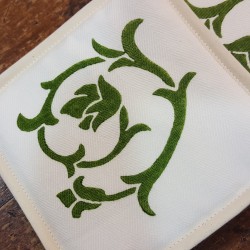 Flower bud printed pot holders