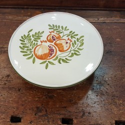 Cake stand in ceramic decorated pomegranate