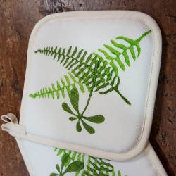 Fern print pot holders