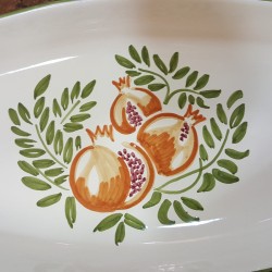 Oval ceramic serving plate pomegranate Collection