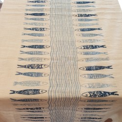 Panarea Onda tablecloth in Bertozzi tube linen