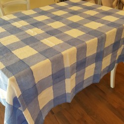 Blue Tablecloth Lino Square Collection