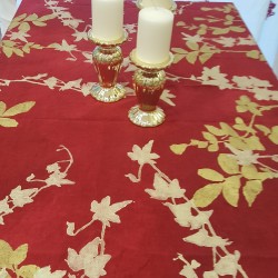 Tablecloth 100% Linen Red...