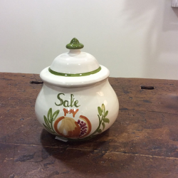 kitchen jars in ceramic coffee, sugar, salt