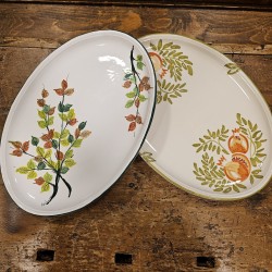 Oval ceramic serving plate