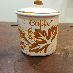 Italian Coffee container in ceramic made in italy