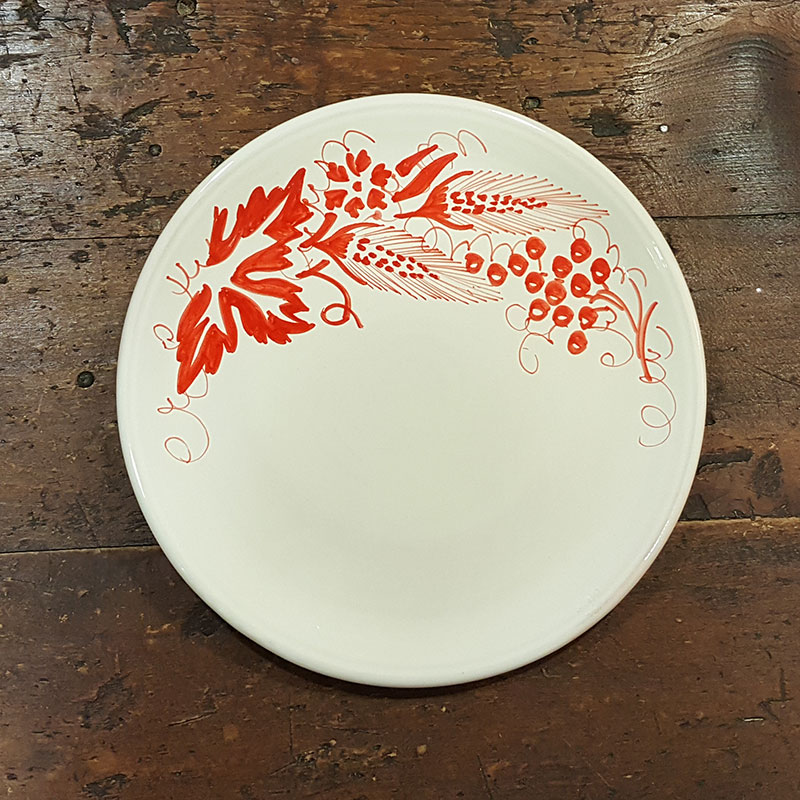 Italian ceramic dinner plate hand-painted