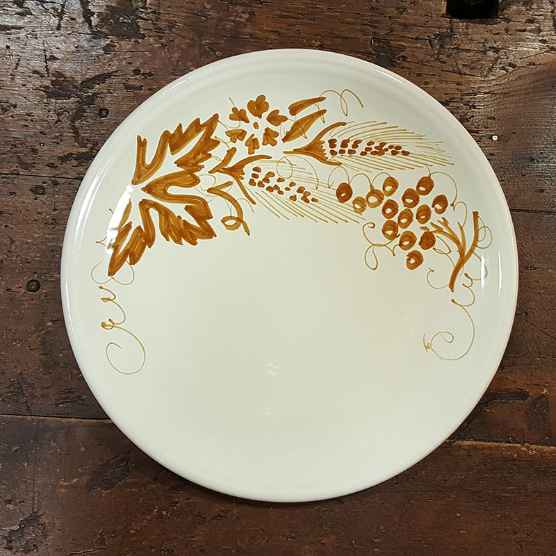 Italian ceramic dinner plate hand-painted