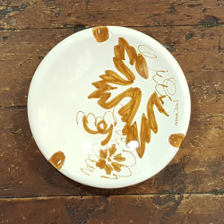 Posacenere in ceramica con decorazione romagnola