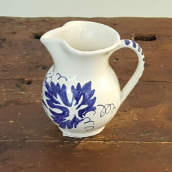 Ceramic wine jug hand-painted