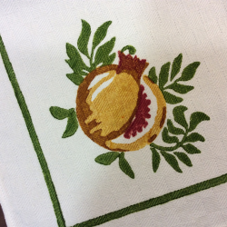 Napkins in linen Decoration Pomegranates