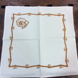 Italian linen napkins hand-painted