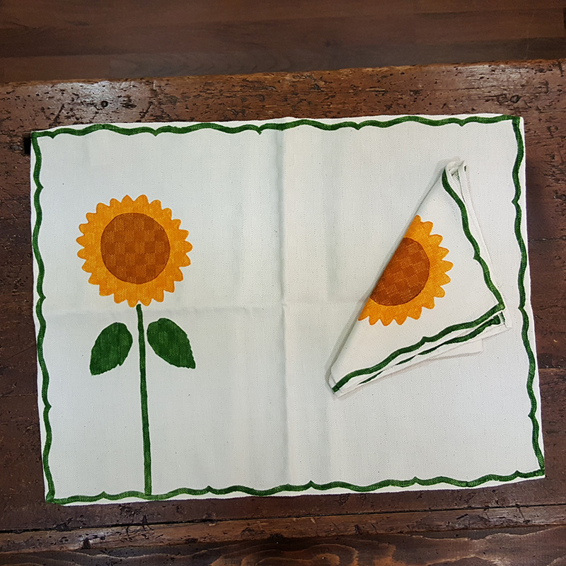 American towels hand-printed pomegranates decoration 