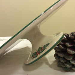 Christmas decoration ceramic tray holly