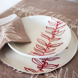 Porcelain plates collection naturalia