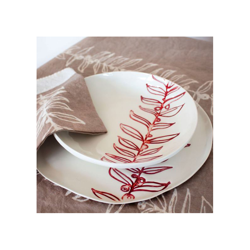 Porcelain plates collection naturalia