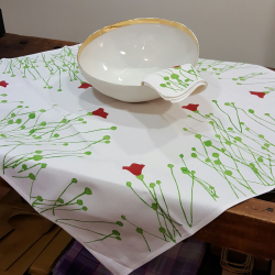 Italian tablecloth tulips print 