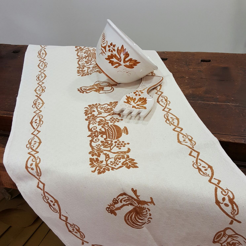 Italian Table runner linen vintage style