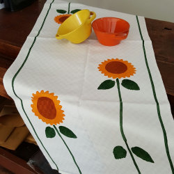 Italian Table Runner Sunflowers print