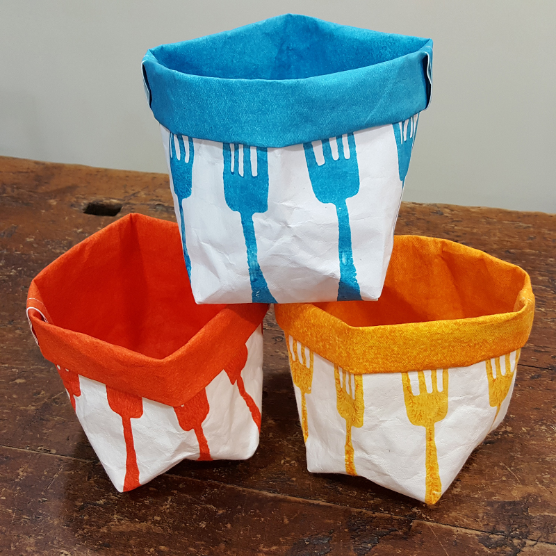 Breadbox washable paper forks print