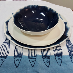 Porcelain Plates blue Bertozzi