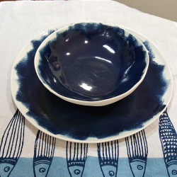 Porcelain Plates blue Bertozzi