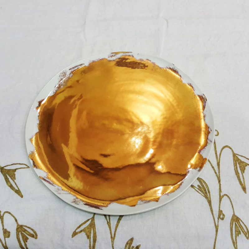 Plates hand-painted pure gold