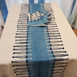 Italian Tablecloth in linen crumpled panarea