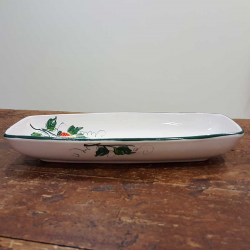 Small ceramic serving dish decorated strawberries