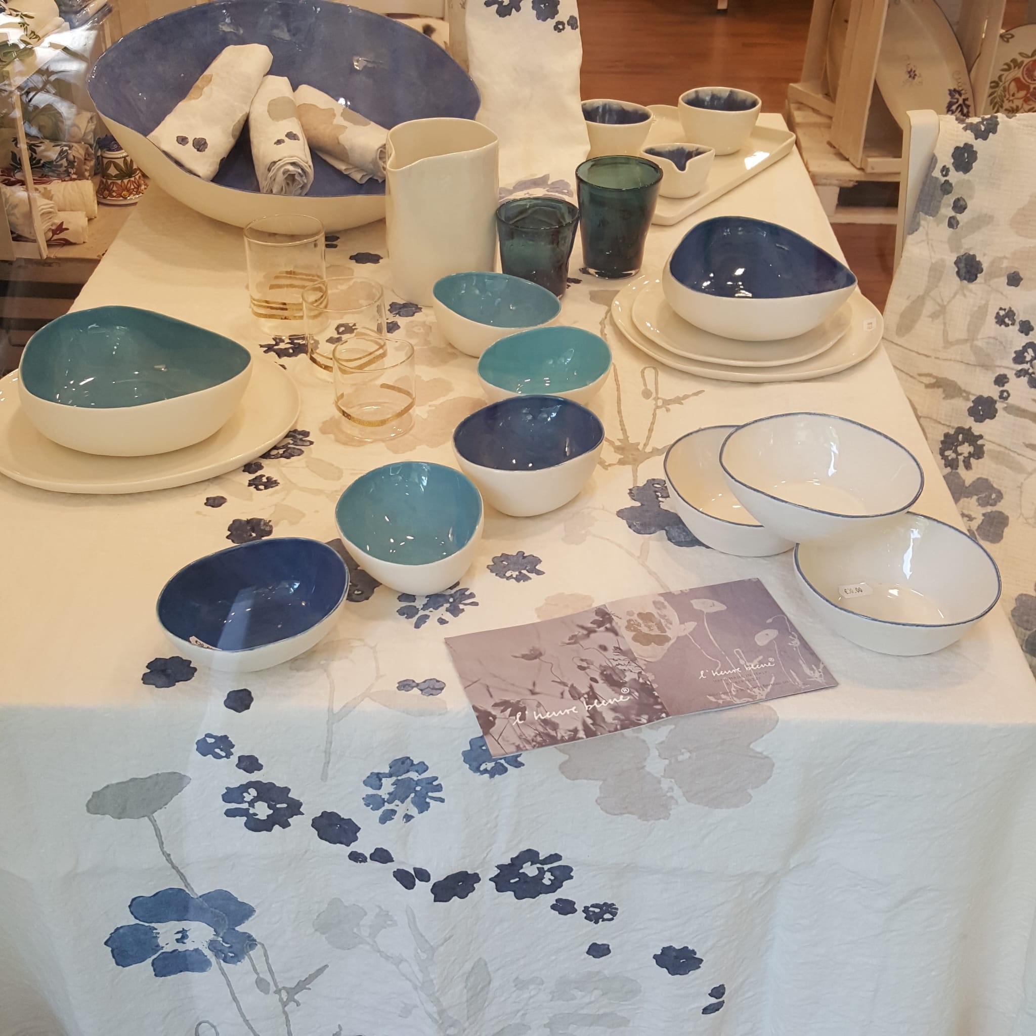 Tovaglia in lino Collezione l’Heure Bleue